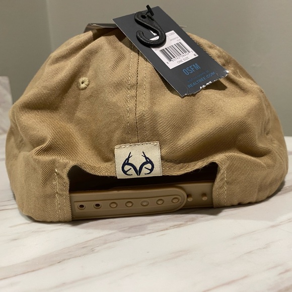 RealTree Classic Logo Rope SnapBack Hat Adjustable Hunting Antler Khaki Navy NWT - Picture 3 of 8